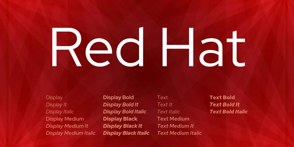 Red Hat Font Family