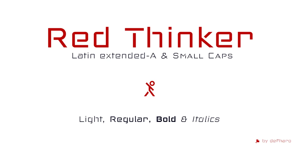 Red Thinker Font Family preview 3
