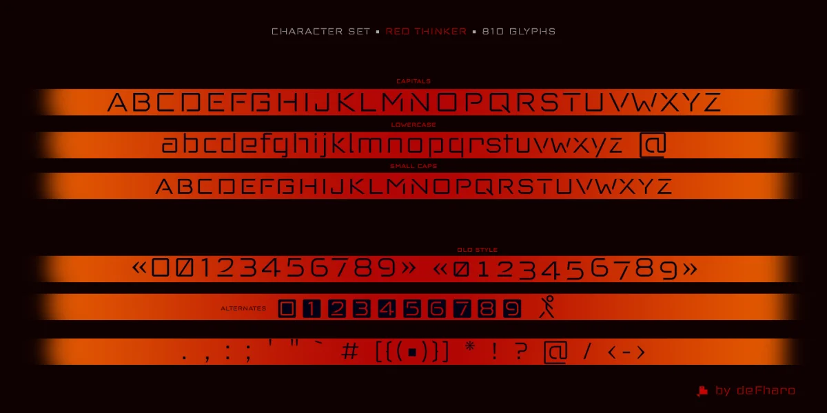 Red Thinker Font Family preview 5