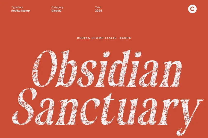 Redika Stamp Font preview 4