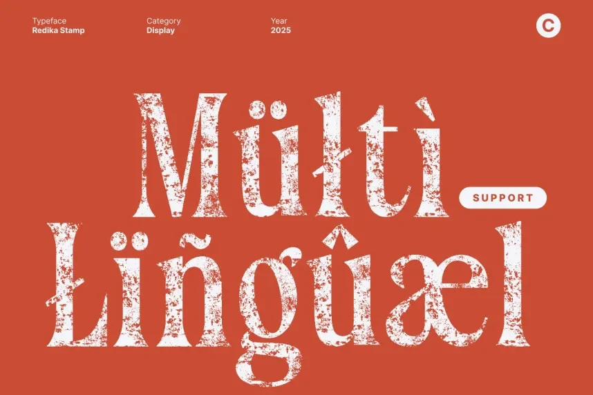 Redika Stamp Font preview 5