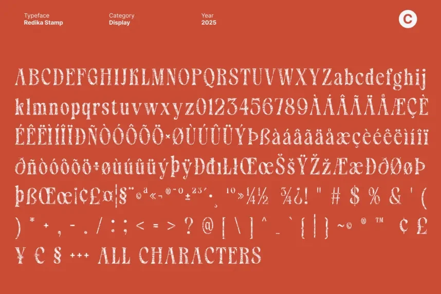 Redika Stamp Font preview 6