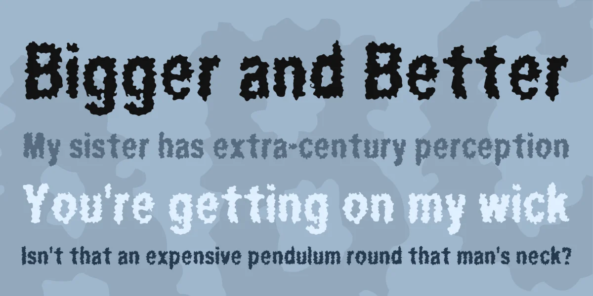 Regurgitation Font preview 2