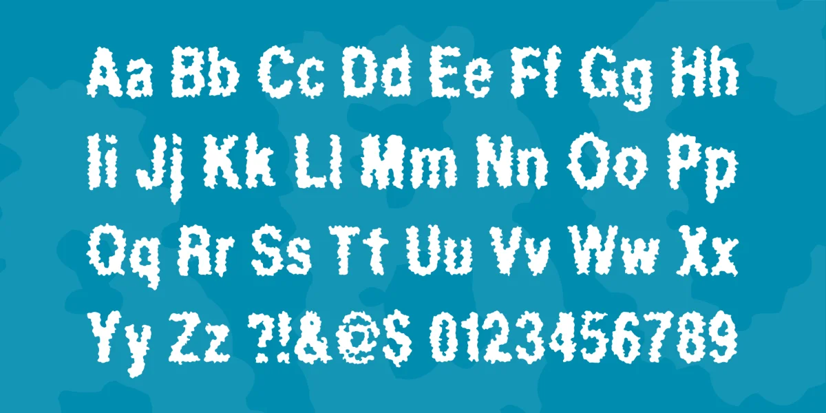 Regurgitation Font preview 3
