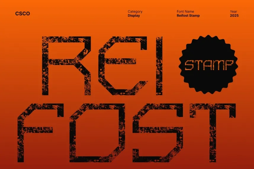 Reifost Stamp Font preview 2