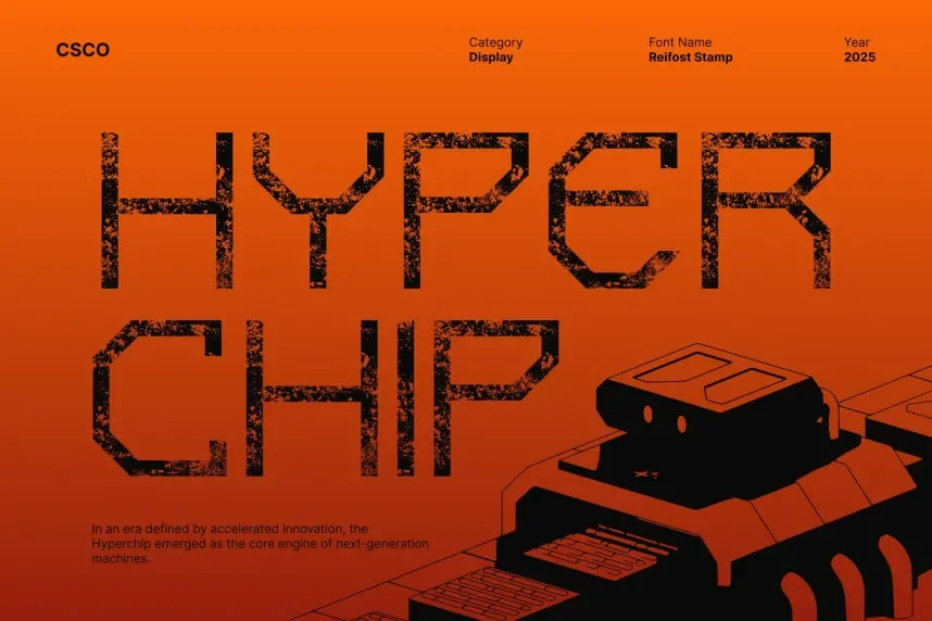Reifost Stamp Font preview 3