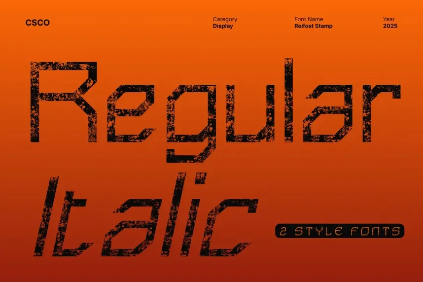 Reifost Stamp Font preview 4