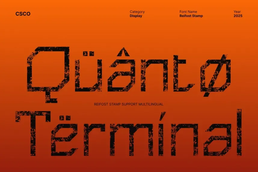 Reifost Stamp Font preview 5