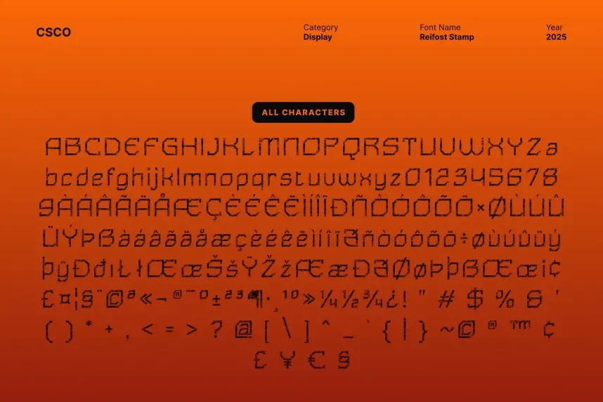 Reifost Stamp Font preview 6