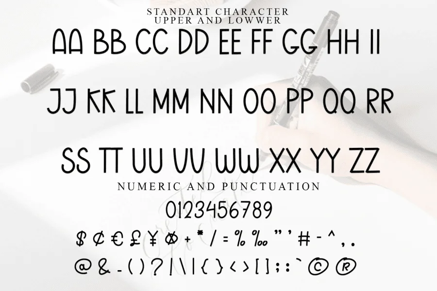 Relaxing Music Font preview 6