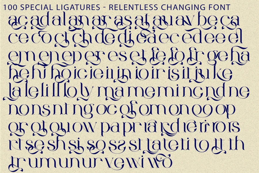 Relentless Changing Demo Font preview 8