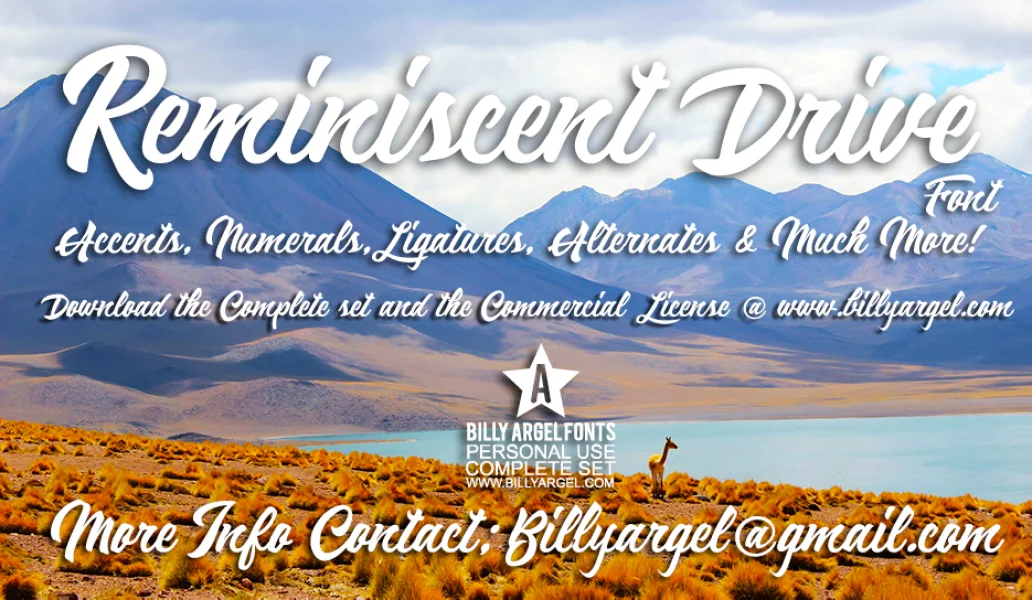 Reminiscent Drive Personal Use Font