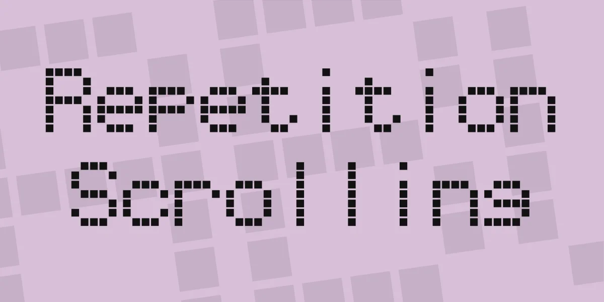 Repetition Scrolling Font