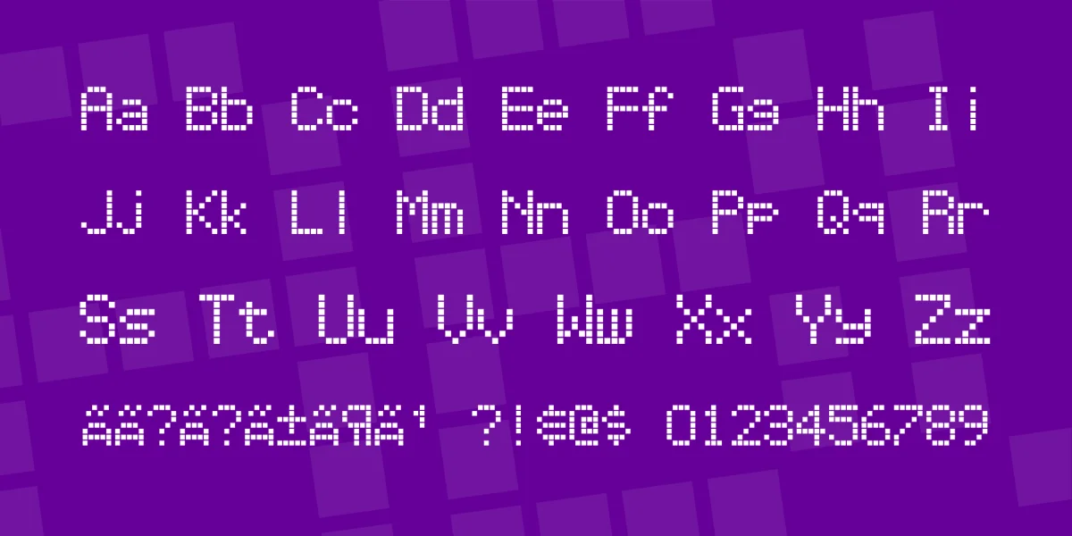 Repetition Scrolling Font preview 2