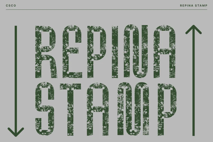 Repina Stamp Font