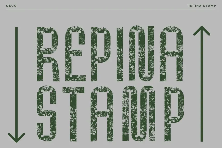Repina Stamp Font preview 2