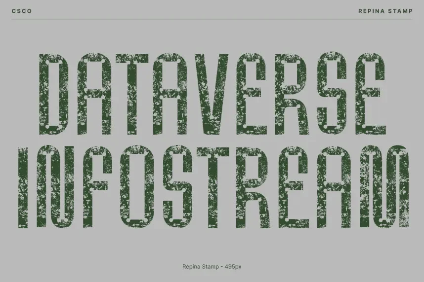 Repina Stamp Font preview 3