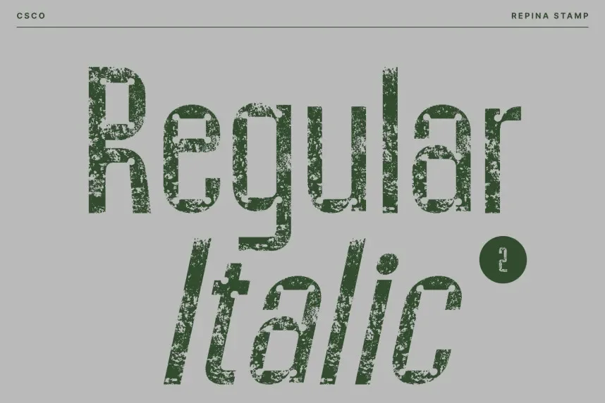 Repina Stamp Font preview 4