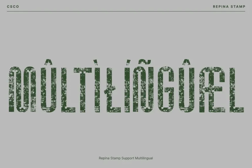 Repina Stamp Font preview 5