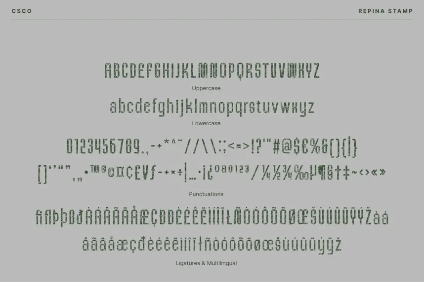 Repina Stamp Font preview 6