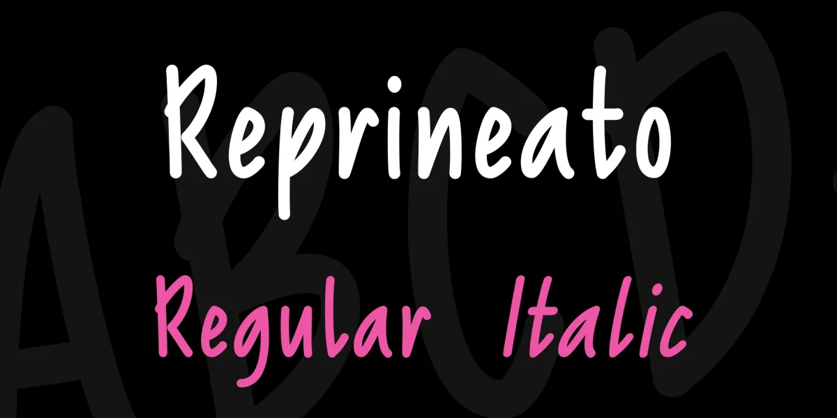 Reprineato Font Family preview 2
