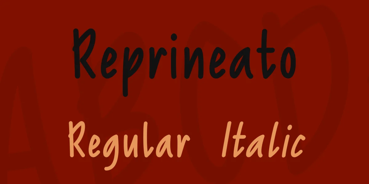 Reprineato Font Family preview 5