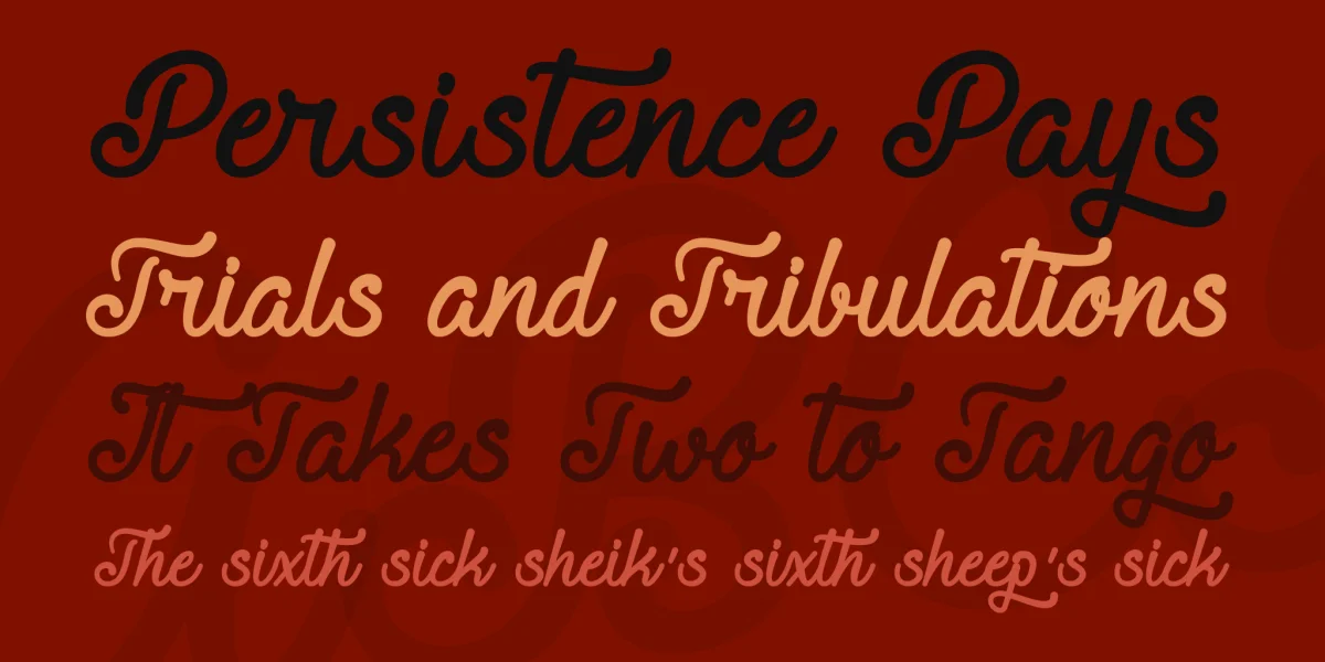 Requited Script Demo Font preview 2