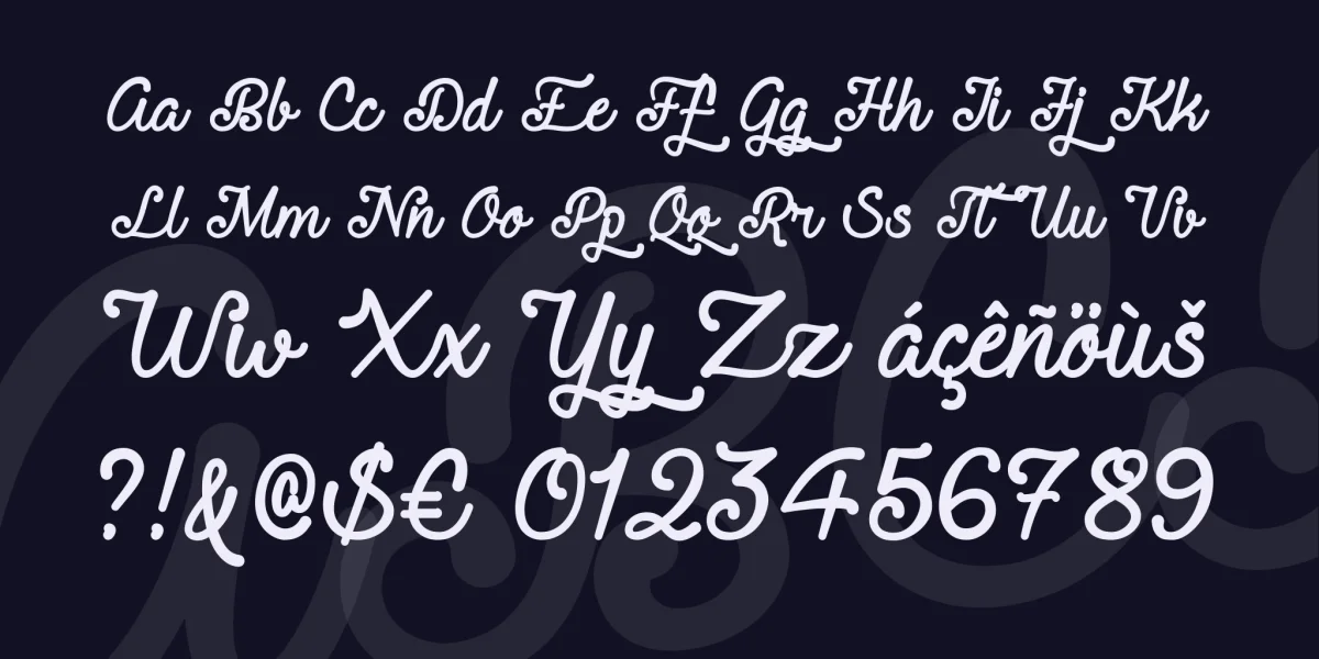 Requited Script Demo Font preview 3
