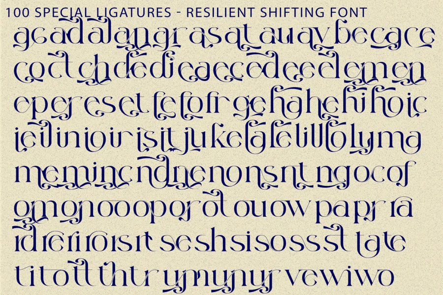 Resilient Shifting Demo Font preview 7