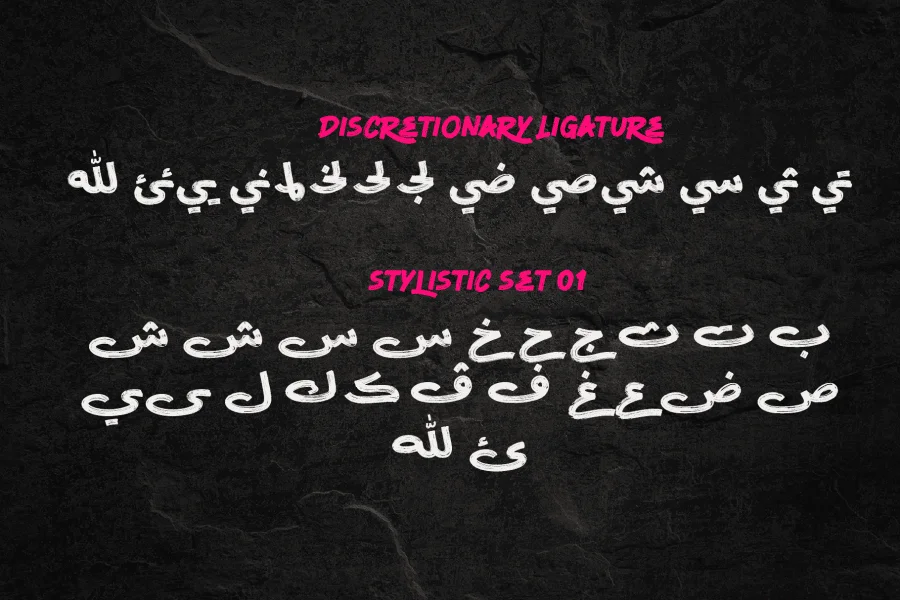 Retro Brush Arabic Personal Use Only Font preview 3