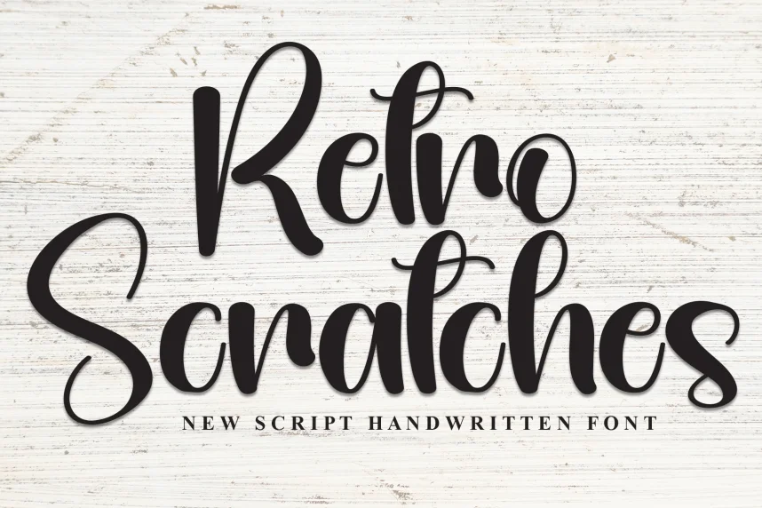 Retro Scratches Style Script Font
