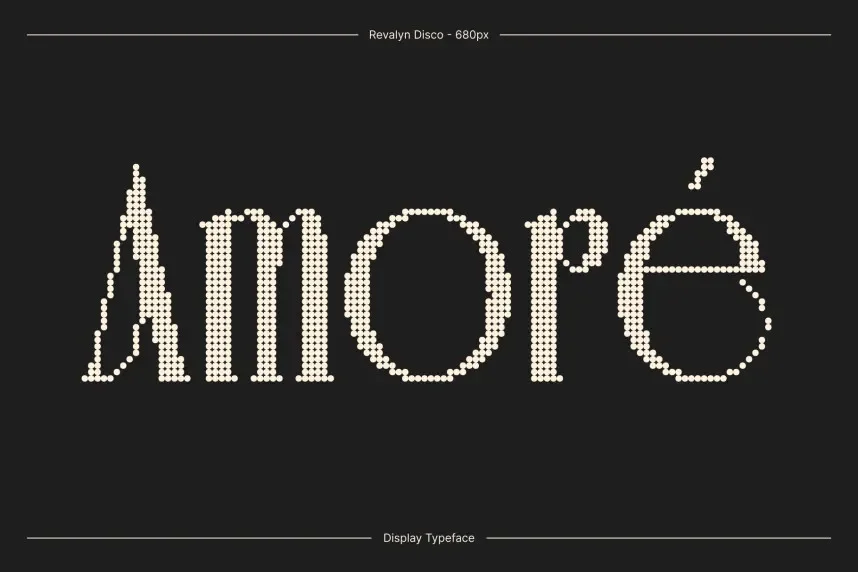 Revalyn Disco Font preview 3