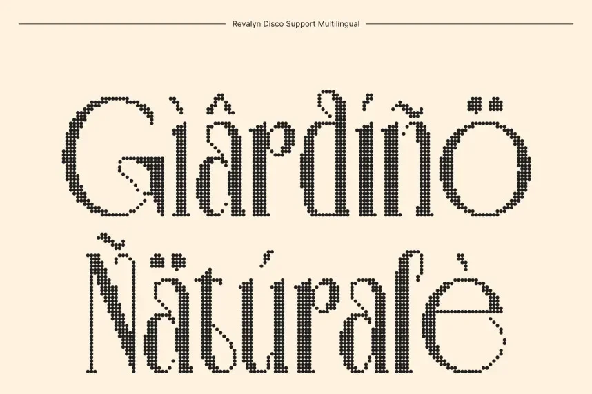 Revalyn Disco Font preview 5