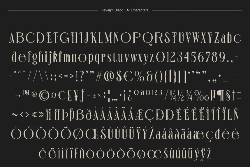 Revalyn Disco Font preview 6