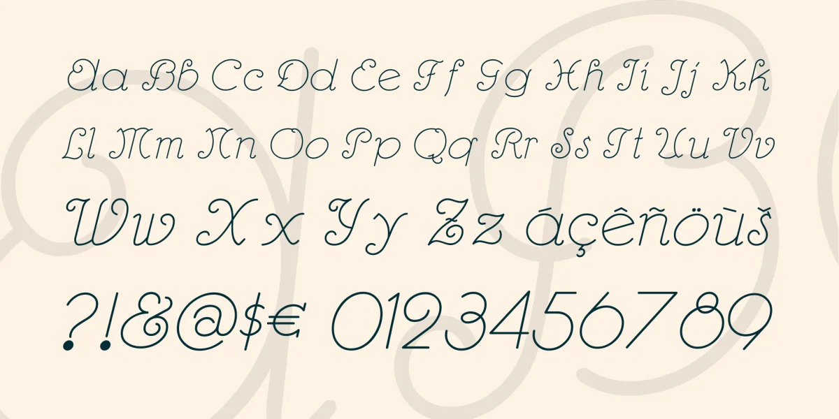 Rhumba Script NF Font preview 3