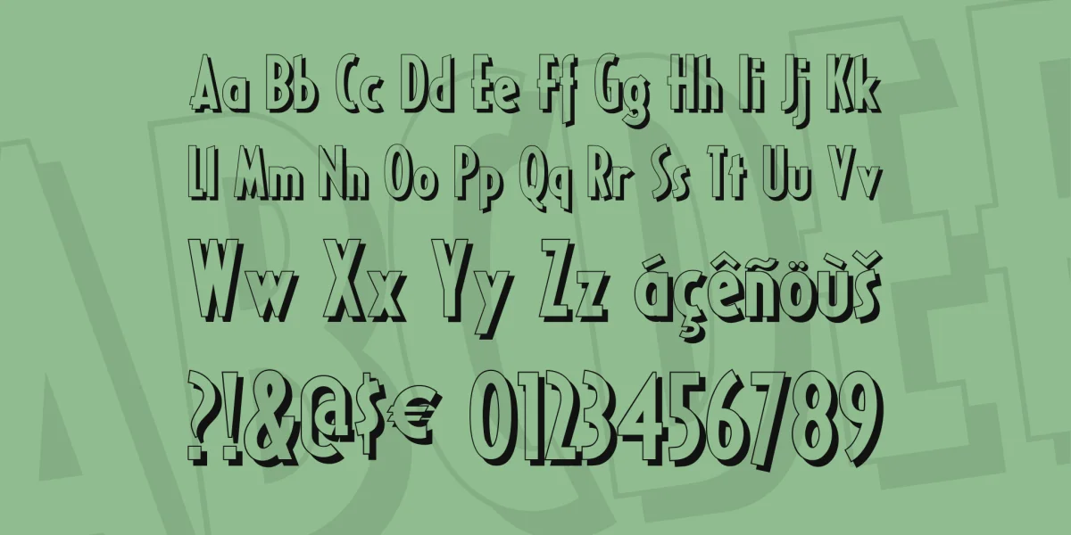 Ricks American NF Font preview 2