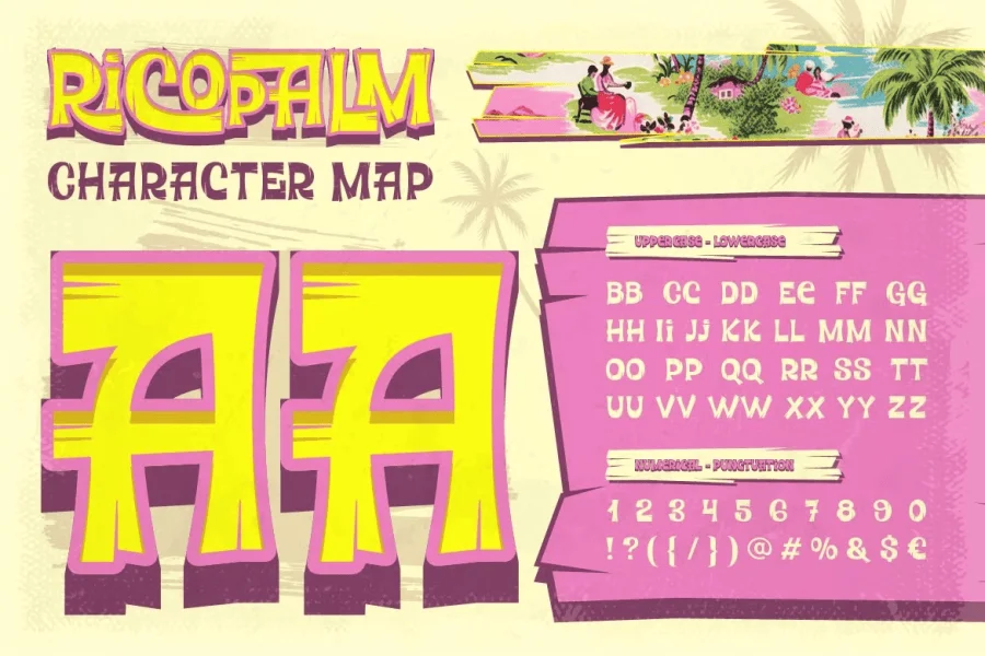 Ricopalm Font Family preview 2