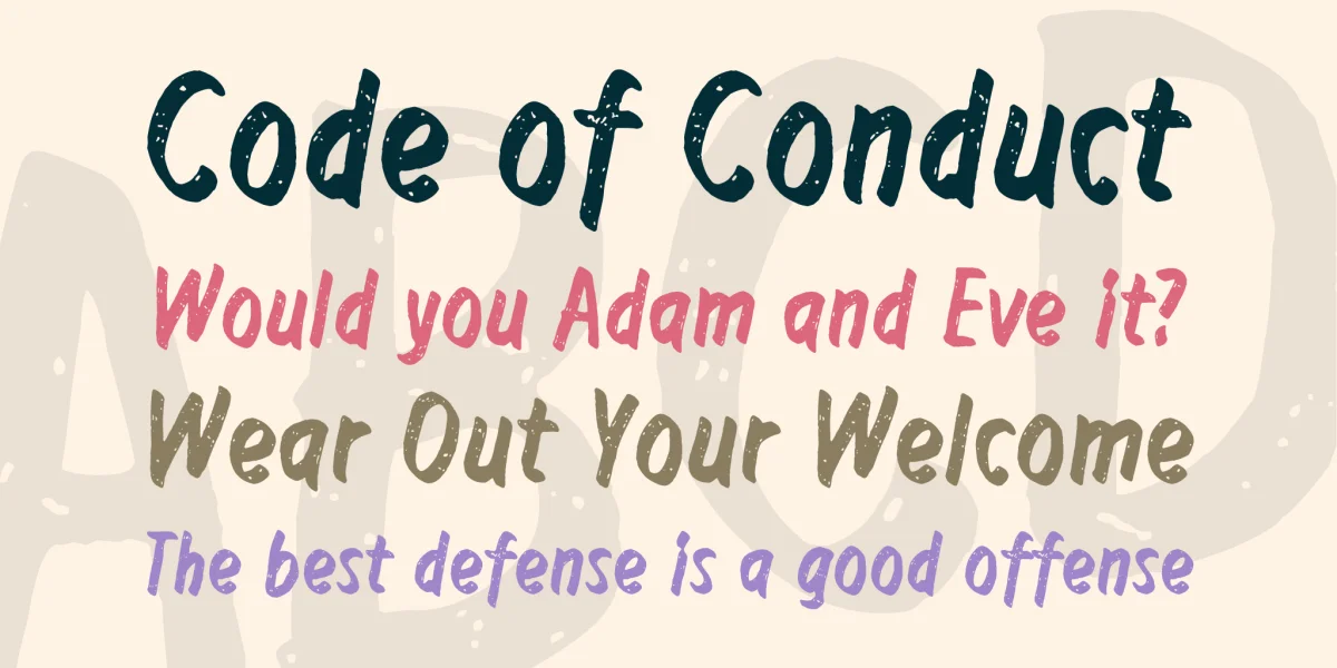 Right to remain silent Font preview 2