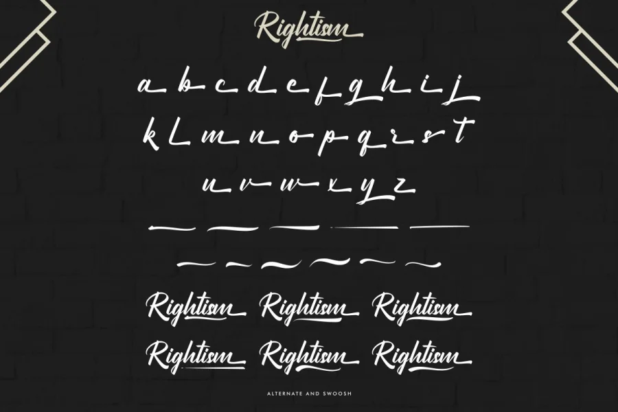 Rightism Demo Font preview 9