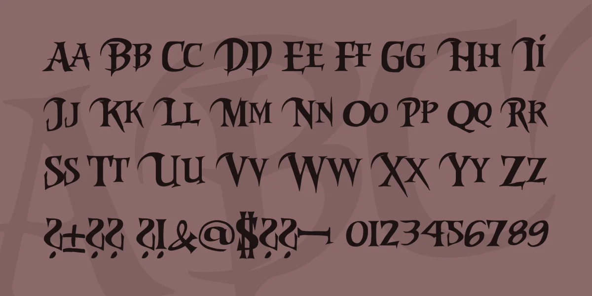 Riky Vampdator Normal Font preview 3