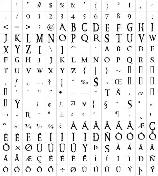 Ringbearer Font preview 3