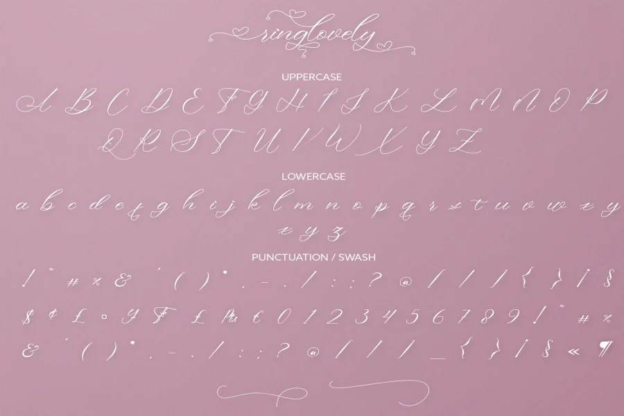 Ringlovely Font preview 10