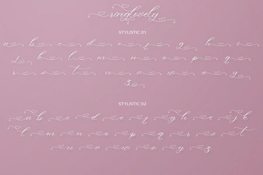 Ringlovely Font preview 11