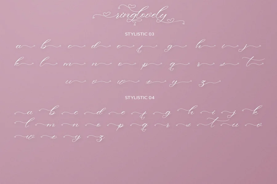 Ringlovely Font preview 12