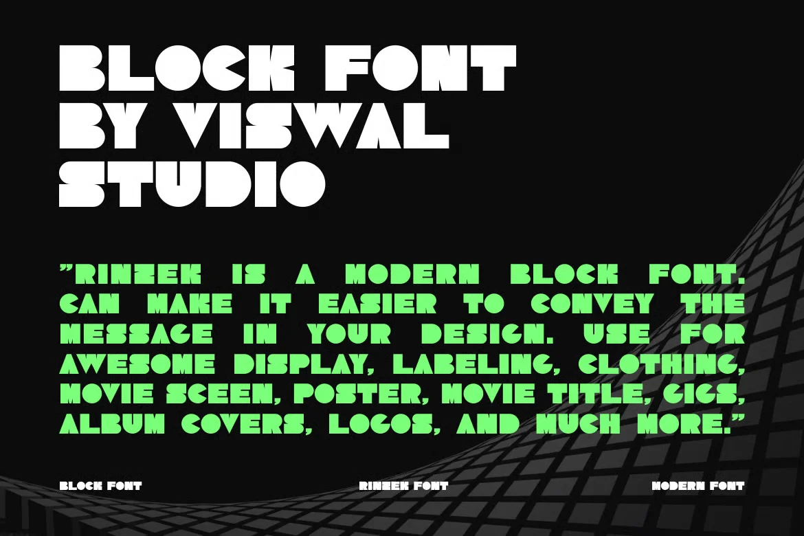 Rinzek Font preview 3