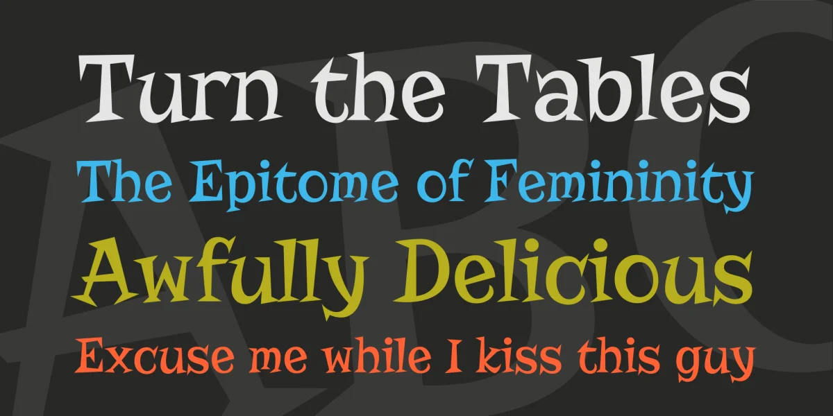 Risque Font preview 2