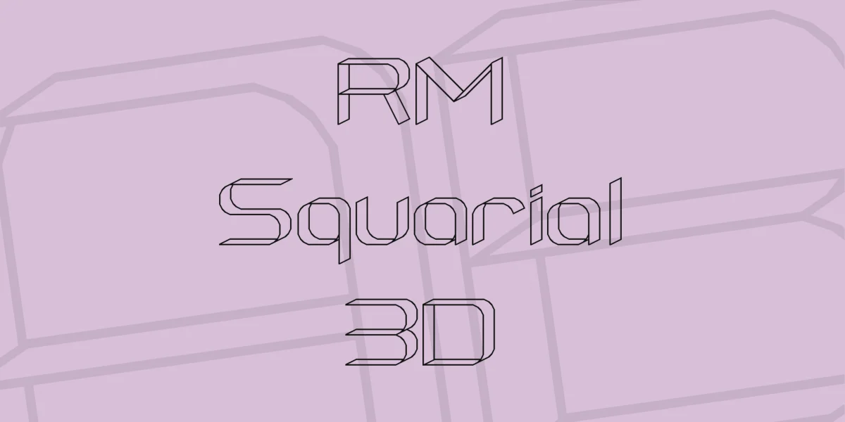 RM Squarial 3D Font