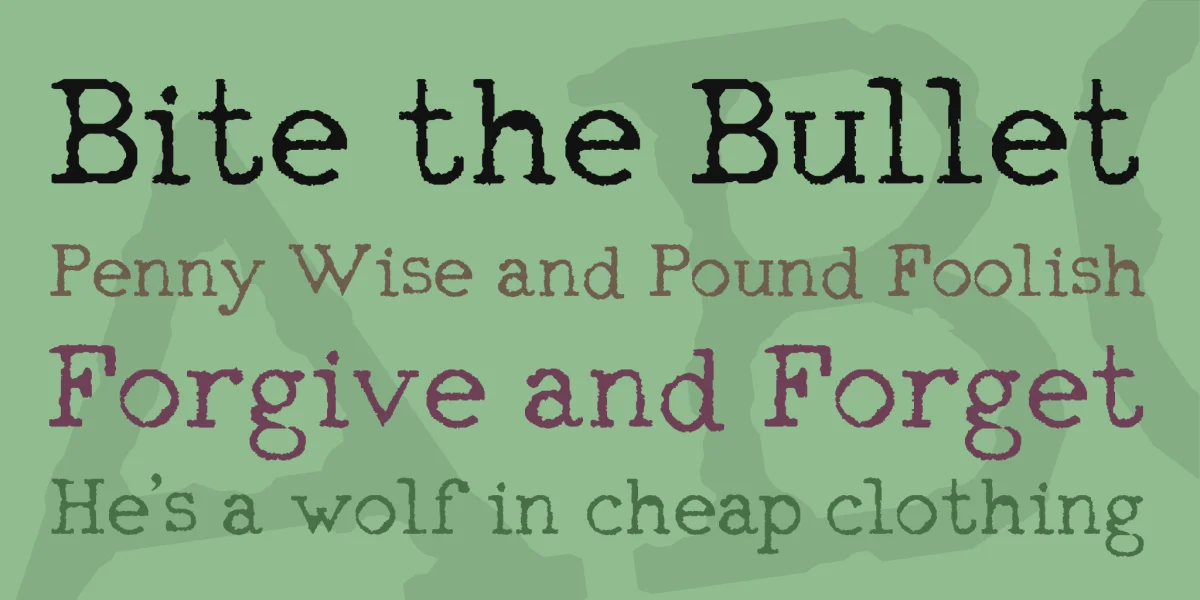 RM Typerighter old Font preview 2
