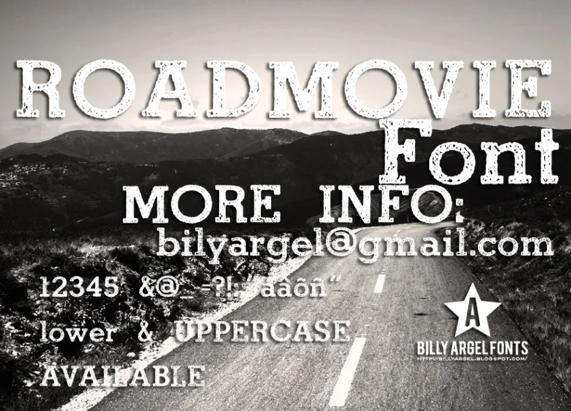 ROAD MOVIE Font