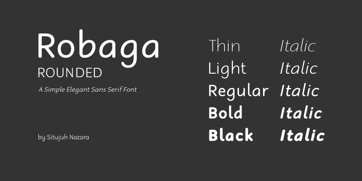 Robaga Rounded Font Family